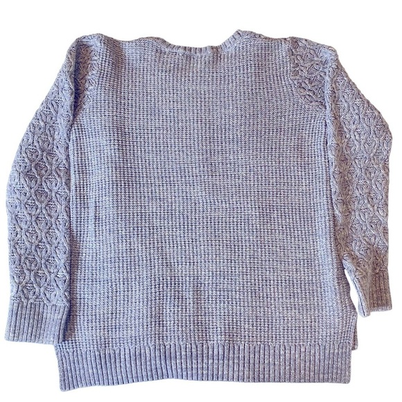 🌷Jeanne Pierre 100% Cotton Bluish Gray Woven Sweater Size Small - Picture 6 of 8